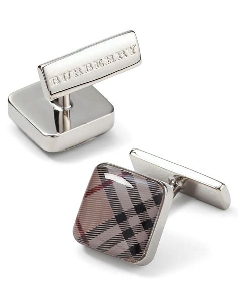 Burberry Square Check Cufflinks 